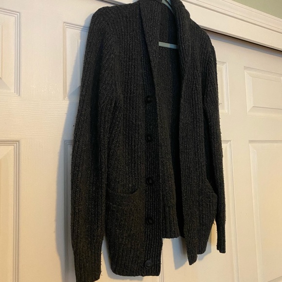 H&M Button Sweater Charcoal Medium - Picture 6 of 7